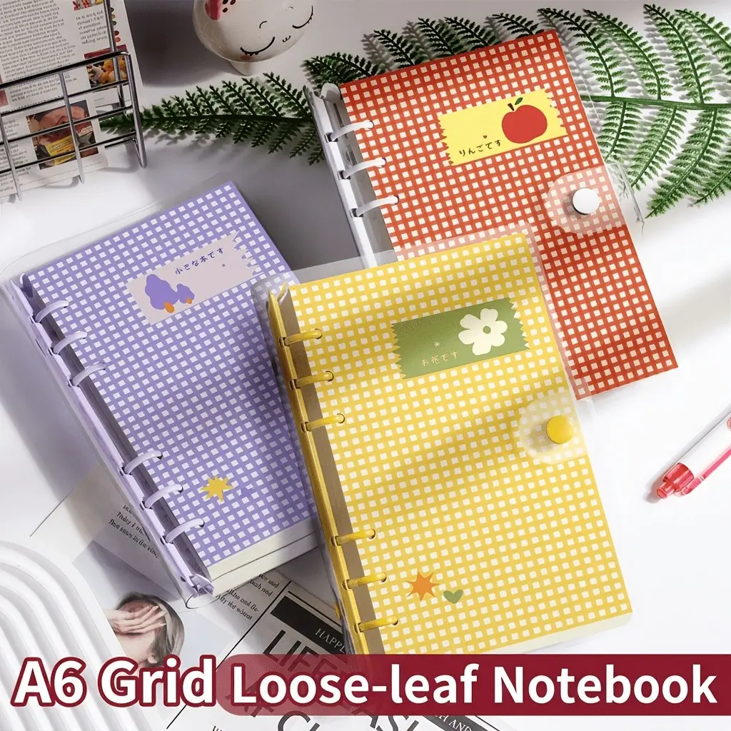 A6 Clear Loose-Leaf Notebook, transparent PVC cover with detachable refillable design, large-capacity structure and rounded edges with a soft feel for flexible note-taking, ideal for study notes, journaling, DIY crafts, scrapbooking and daily planning