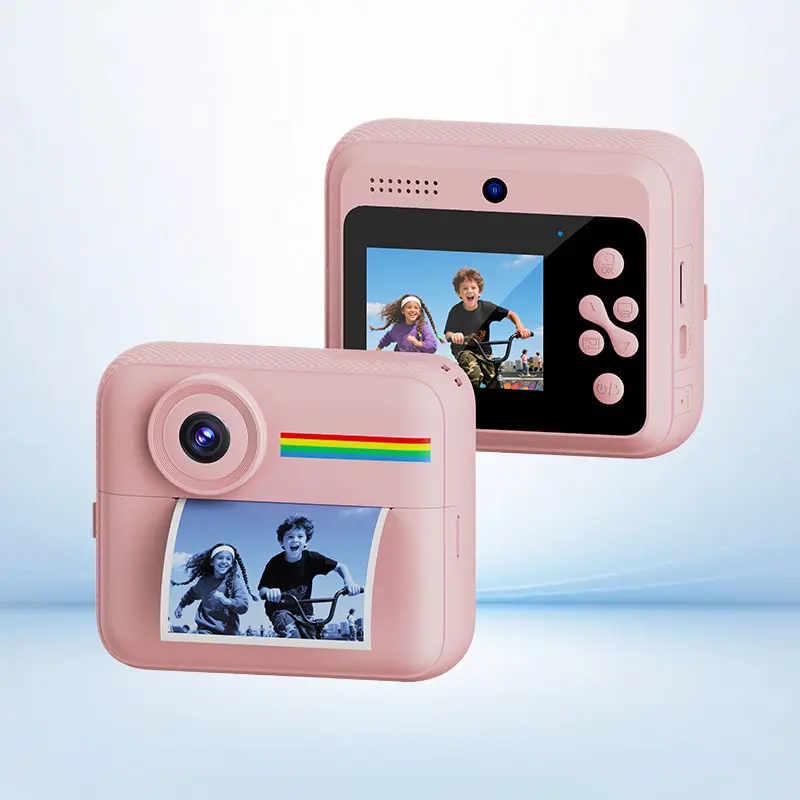 Exclusive Digital Instant Print Color Camera with Front and Rear Lenses, Perfect Birthday Gift for Girls