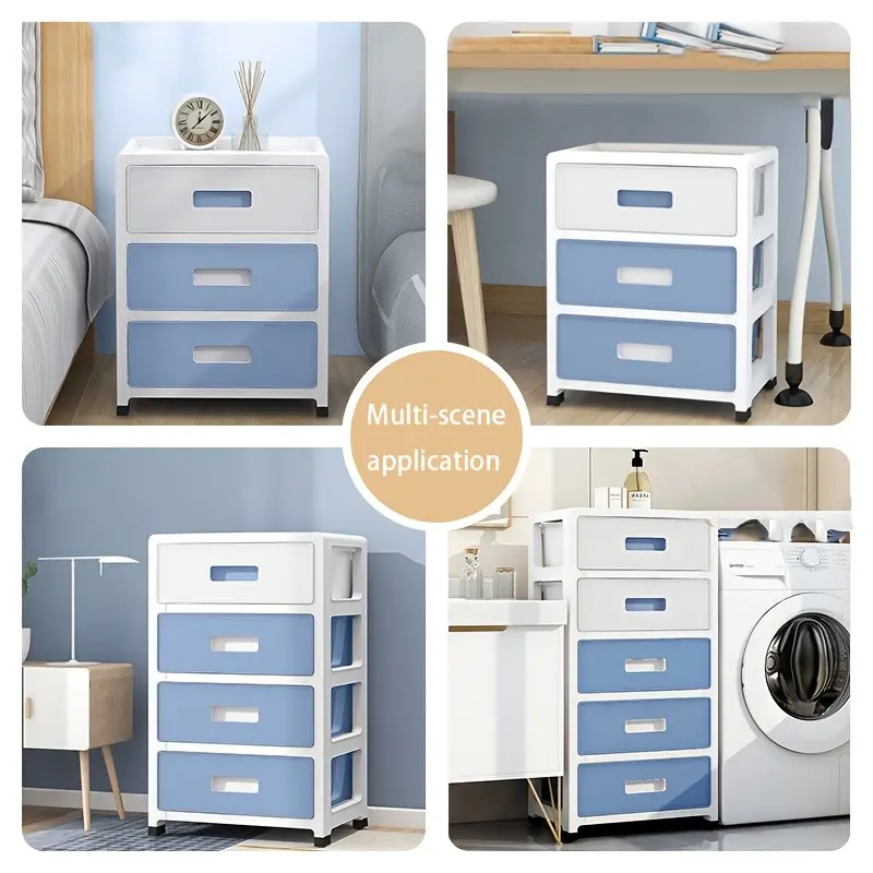 1pc Multi-Layer Storage Cabinet Bedroom Home Clip Storage Cabinet Drawer Underwear Storage Box Plastic Bedside Cabinet Home Storage Additions Multi-Scene Applicable, Storage Drawer Units