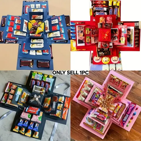 Multifunctional Surprise Explosion Themed Beautiful Gift Box Set, DIY Photo Album Party Packaging Kit for & Wedding Proposals, Gift Package