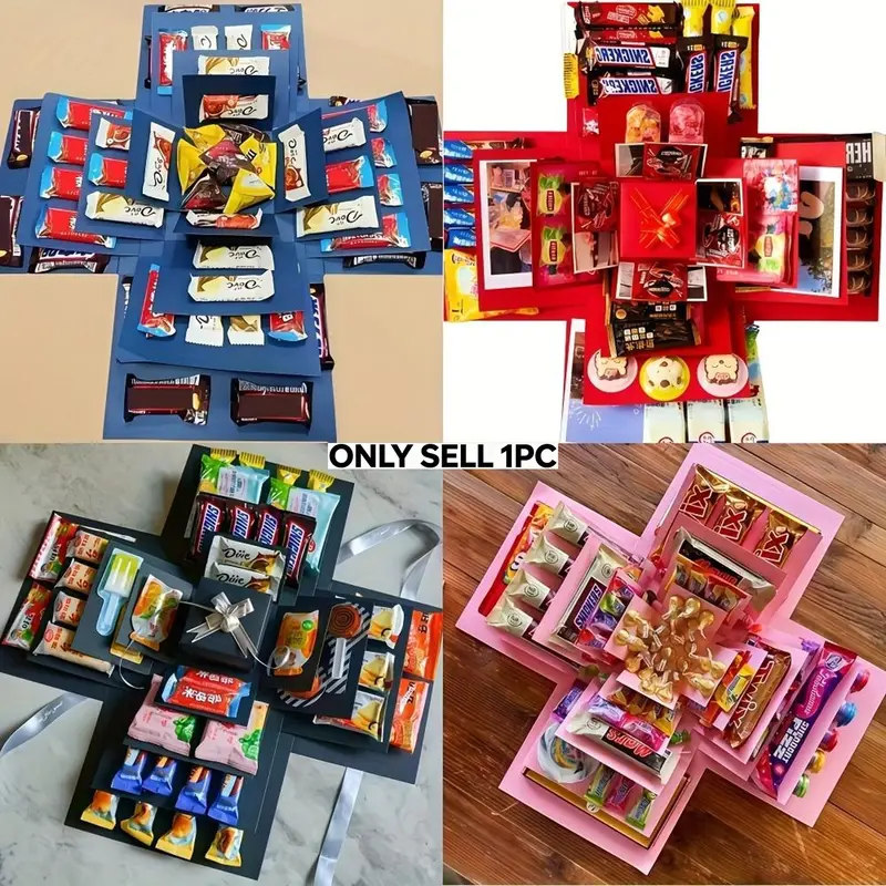 Multifunctional Surprise Explosion Themed Beautiful Gift Box Set, DIY Photo Album Party Packaging Kit for & Wedding Proposals, Gift Package