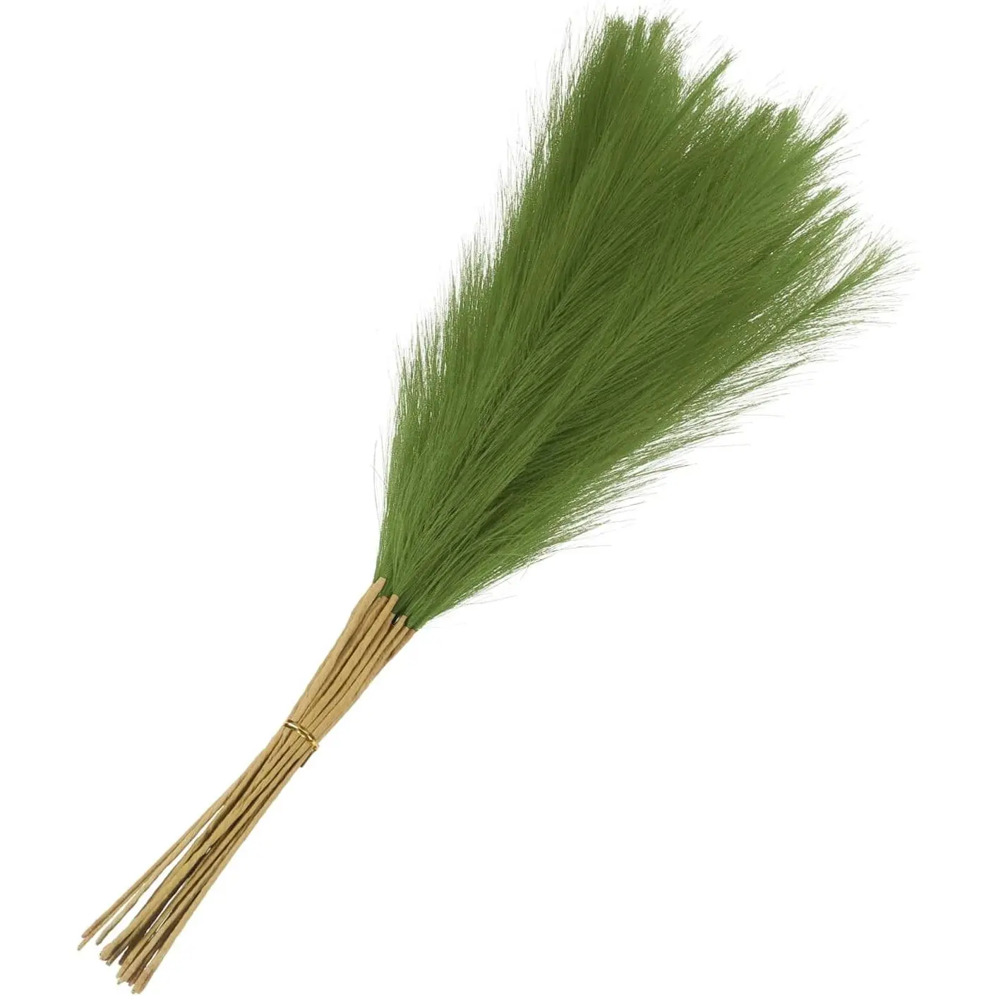 15 count Faux Pampas Grass,21"/55cm  Pampas Grass Decor for Living Room Party Wall Vase Wedding Decoration,Grass Green