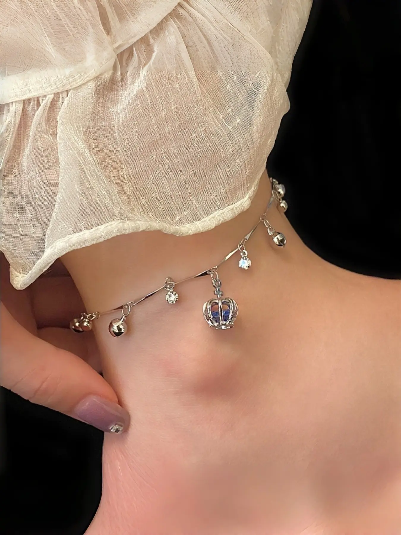 New Crown Bell Anklet for Women Goddess Charm Casual Trendy All Seasons Elegant Alloy Chain Foot Jewelry Stylish Versatile Accessory