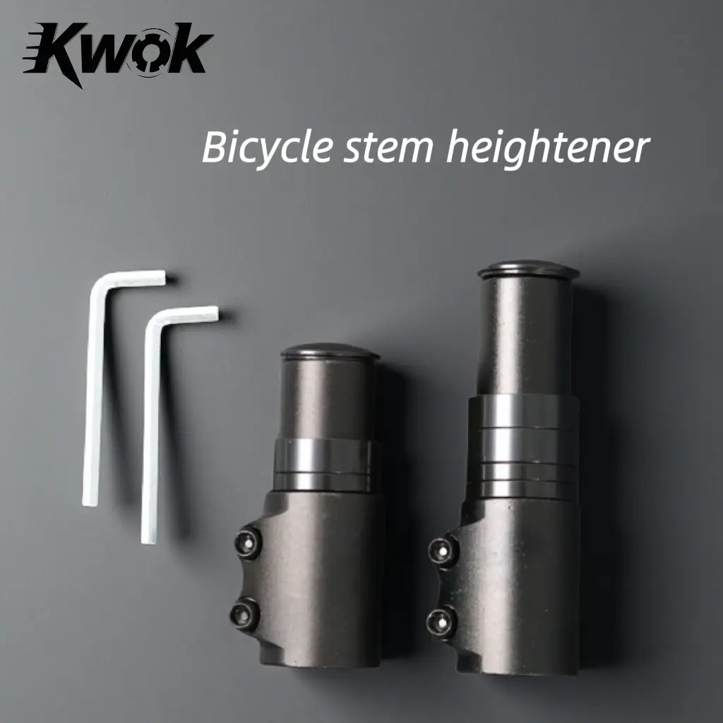 Kwok Bicycle Handlebar Riser, Universal Mountain Bike Handlebar Elevator, Tube Extender, Cycling Gear, Adjustable Handlebar Height