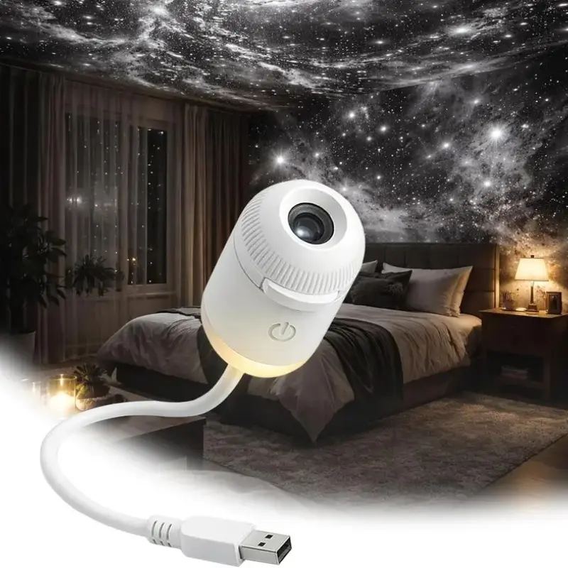 Portable Projector Lamp Ultimate Combo Night Light and Projector, 1080P HD, 1800 Lumens, 6/10 Slides, Sleep Aid, Travel Essential, Home Perfect Choice