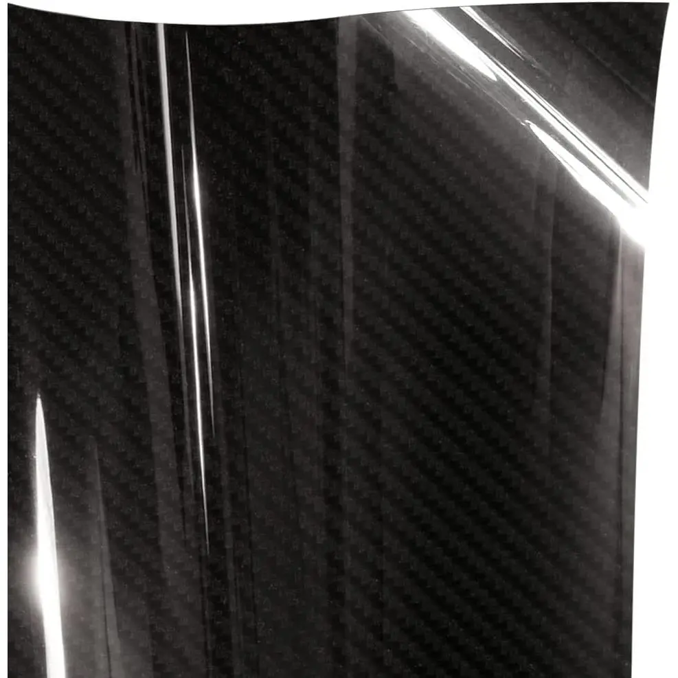 Modern Self-Adhesive Weatherproof Synthetic Carbon Black True Gloss Vinyl Wrap Film Roll for Cars (1ft x 5ft)