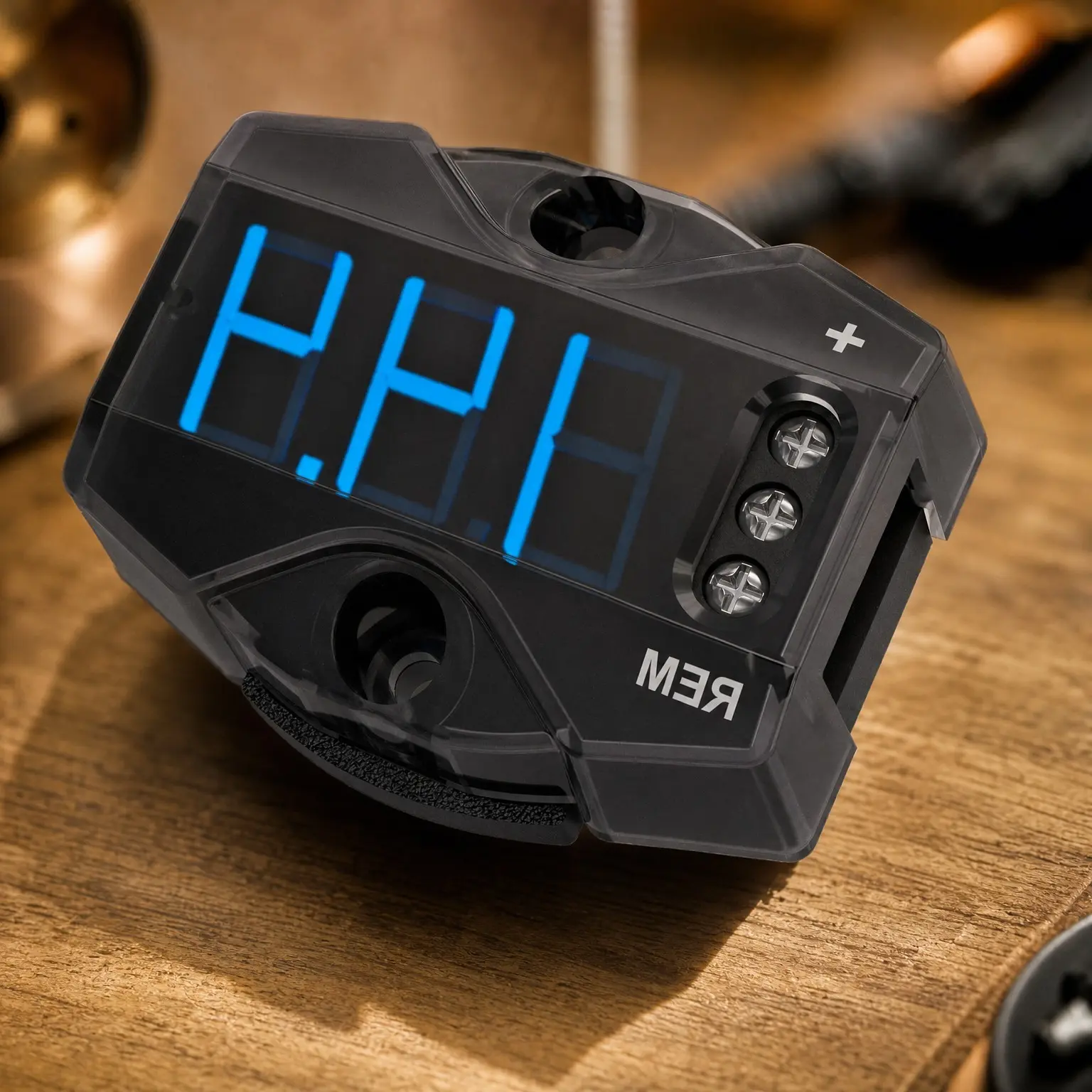 Digital Display Mini Voltmeter High Accuracy Blue LED 7V-30V Automotive Car Motorcycle Battery Voltage Panel Meter Easy Connection Remote Power for Car Audio SystemsGift