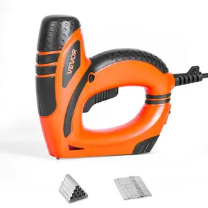 VEVOR Cordless Brad Nailer, 2 - in - 1 Nail Gun Staple Gun, 18 Gauge 1 - 1/4 inch, Includes 500 Pcs Staples and 500 Pcs Nails, with Battery and Charger, Non - Slip Rubber Grip, for Woodworking DIY Projects