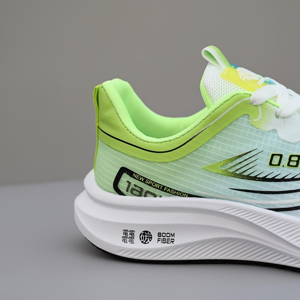 UYCEKK Men's White Low-Top Sneakers - Breathable Mesh Sneakers with Striped Sole & Minimalist, Lightweight for Running, Training, Gym - - Casual Wear, Lace-Up (Rubber Outsole) - Spring Summer