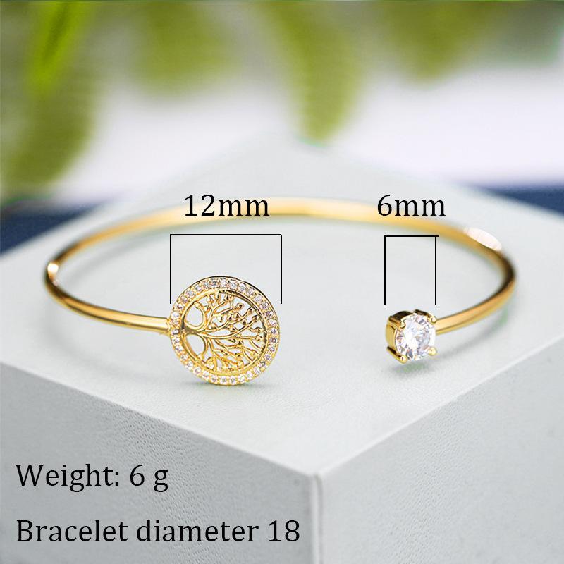 2026 New Arrival: Trending "Tree of Life" Cuff Bracelet — Stylish Open-Design, Adjustable, Rhinestone-Embellished Jewelry for Women (A Gift for Mom)