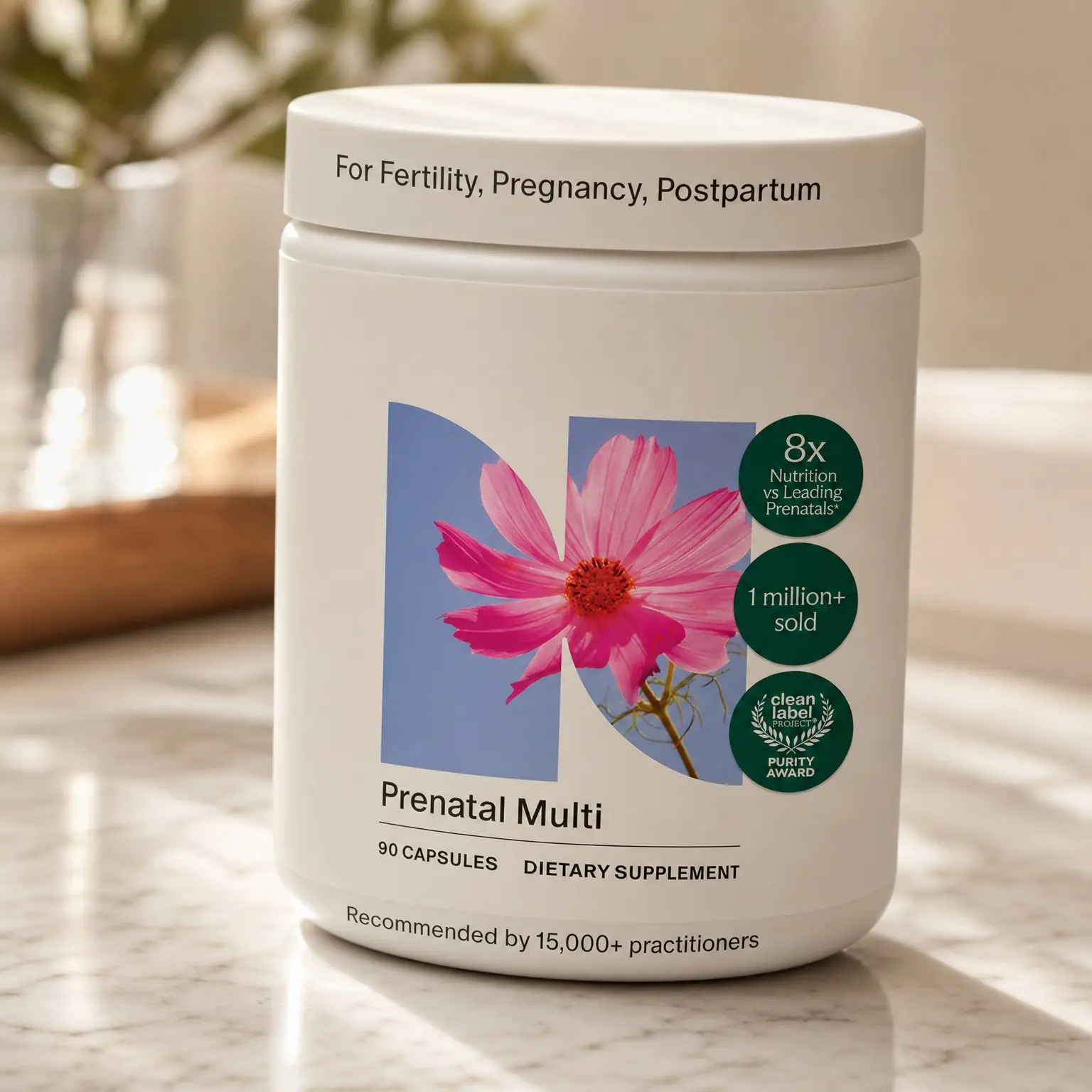 Prenatal Multivitamin Capsules for Pregnancy, Breastfeeding & Postpartum - Expertly Formulated, Third-Party Tested, 30-Day Supply(Gift)