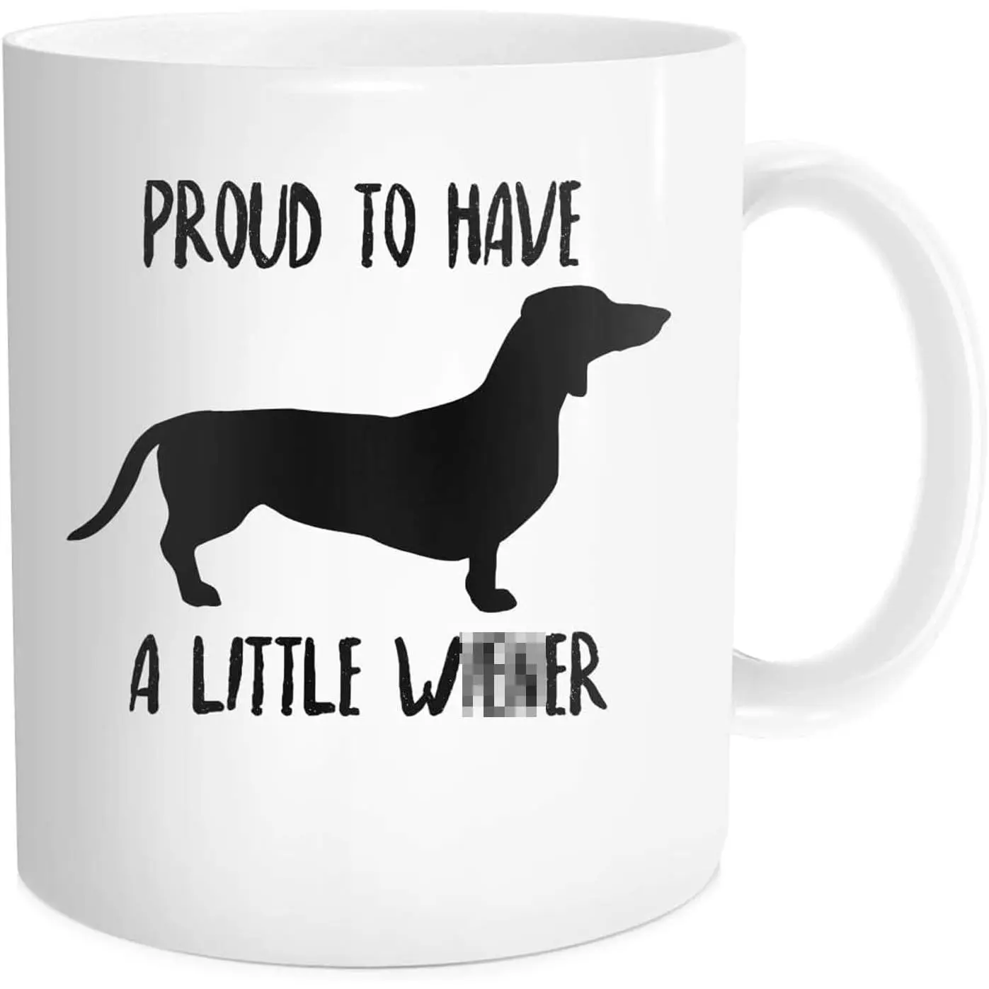 Coffee Mug for Men Women, Funny Dachshund Gifts for  Lover, 11 OZ White