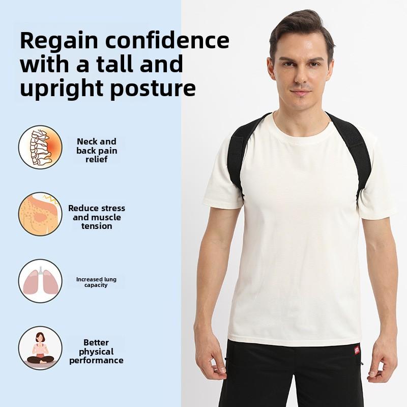 Back Correction with Adult Student Anti-hunch Sitting Position Correction with Open Shoulder Straight Back Spinal Corrector