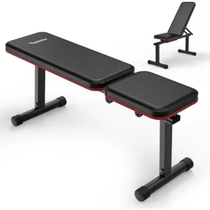 Adjustable Flat Weight Bench, Foldable Bench Press for  Gym, Multi-Angle Incline Workout Bench for Full  Strength  with 660LB Capacity, Free-Assembly Dual-Frame, PB200