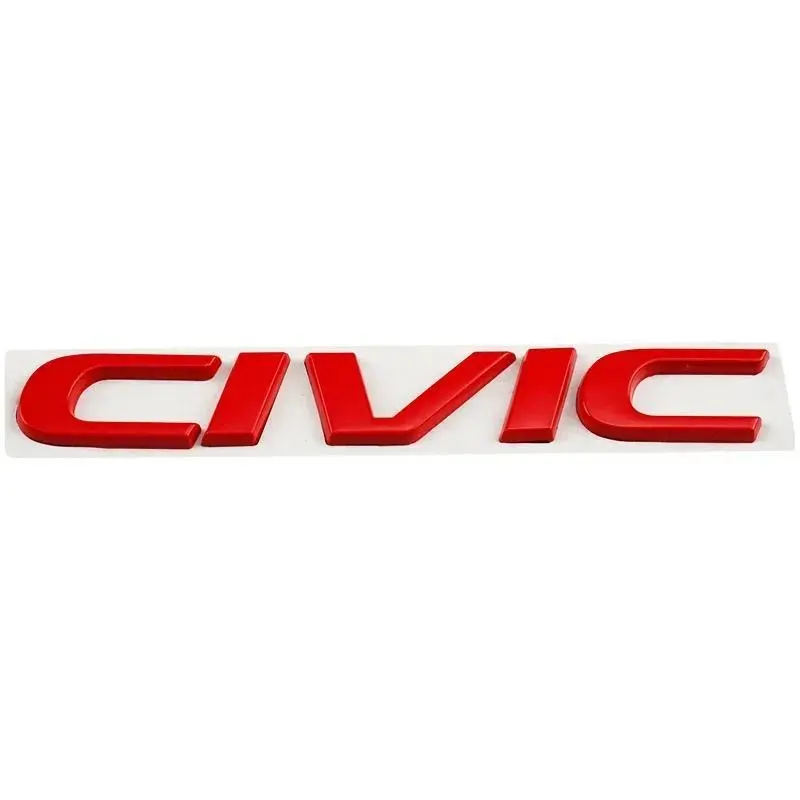 Metal 3D Car Stickers Side Fender Badge Rear Trunk Emblem Decal Styling for  CIVIC Logo 10th 11th 8th 2024 2023 Accessories