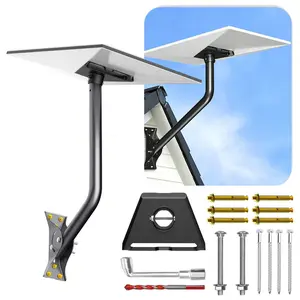 Adjustable Wall & Roof Mount Bracket Compatible with Starlink Gen3/V3/4/4X Standard Dish, 0-180° Rotatable Tilt Mounting Kit with Wood & Concrete Installation Screws