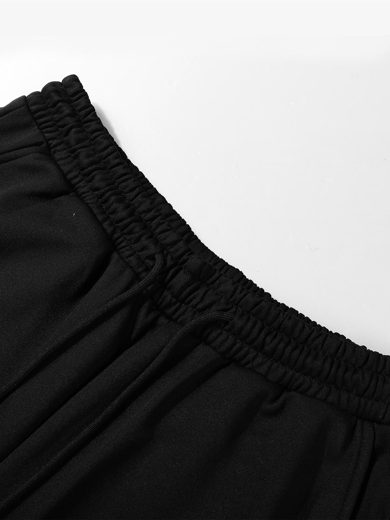Men's Graphic Print Drawstring Waist Flare Leg Sweatpants, Street Fashion Casual Regular Fit Pocket Design Elastic Waist Trousers for Daily Wear, Men's Bottoms for All Seasons, Casual Streetwear Trousers