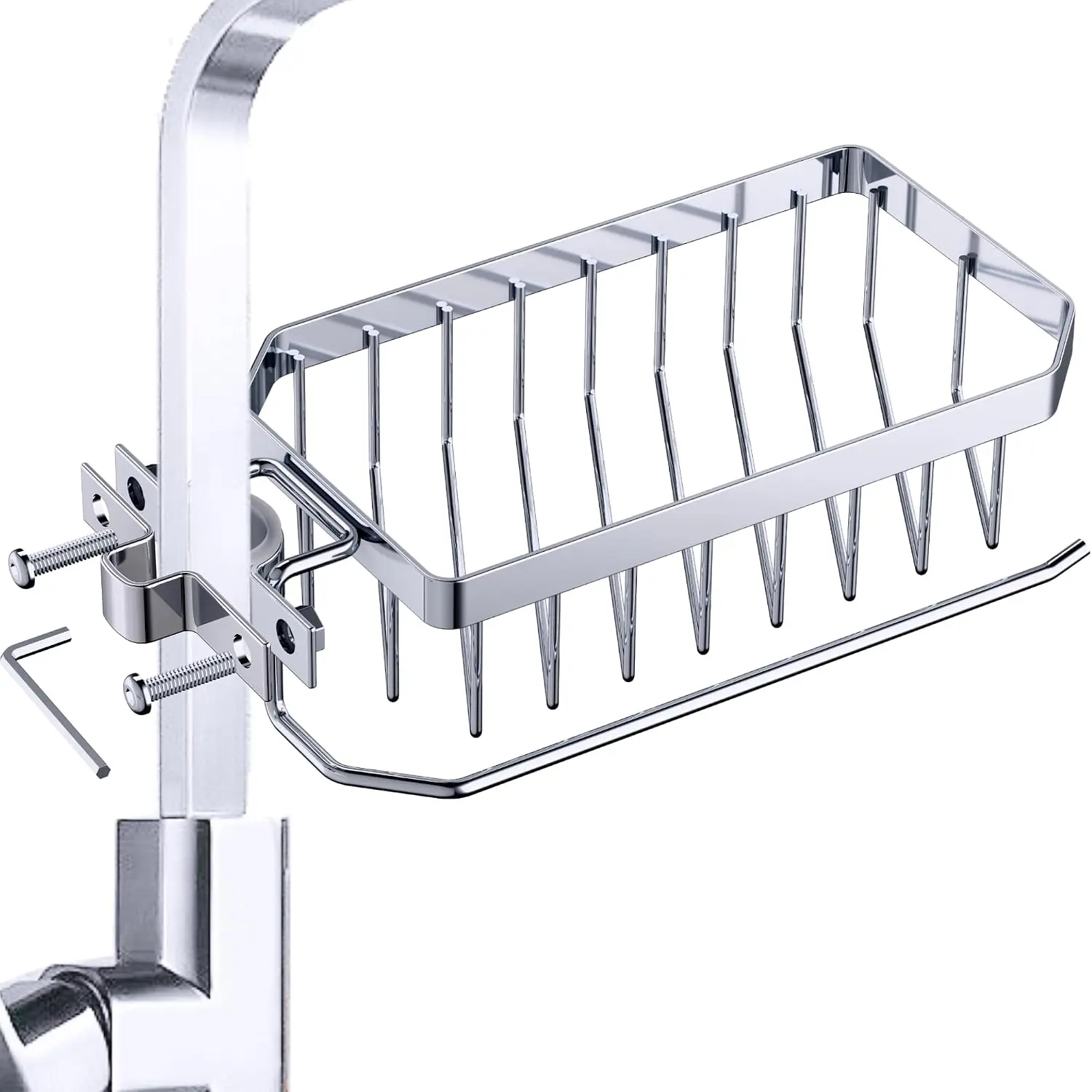 Sponge Daddy Kitchen Sponge Holder, Bathroom Sink Organizer, Shower  Suction Cup, Bottle Organizer,  Organizer, Kitchen Rack, Organizers and Storage for Square Faucet (SQUARE RIGHT)