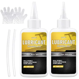 100% Pure Silicone Treadmill Lube 7oz/200ml, Premium Silicone Oil with Application Tubes for Most Treadmill Belt Lubrication, Non-Toxic and Odorless