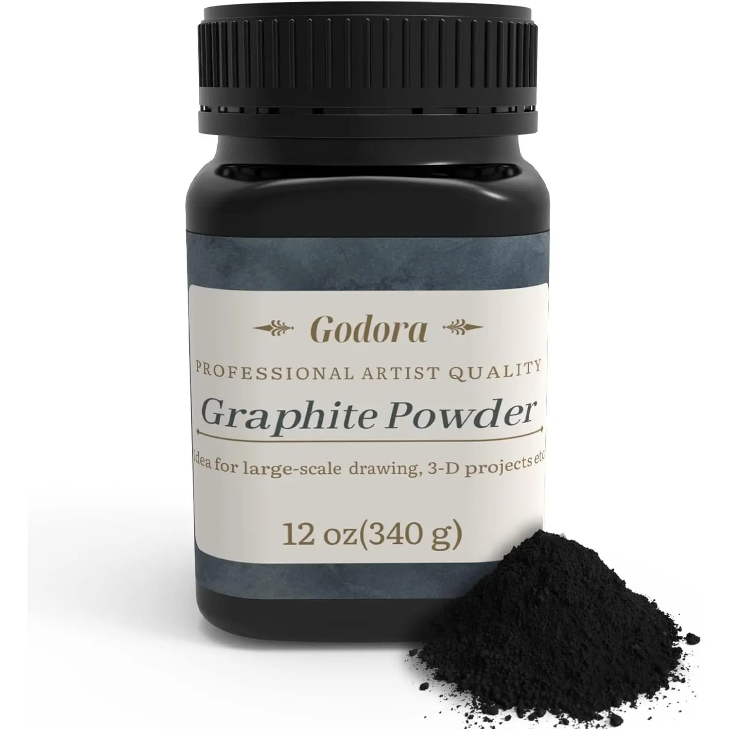 340 Gram Pure Graphite Powder, Amazing Professional Artistic Graphite Powder for Sketching, Easy Melt Coloring