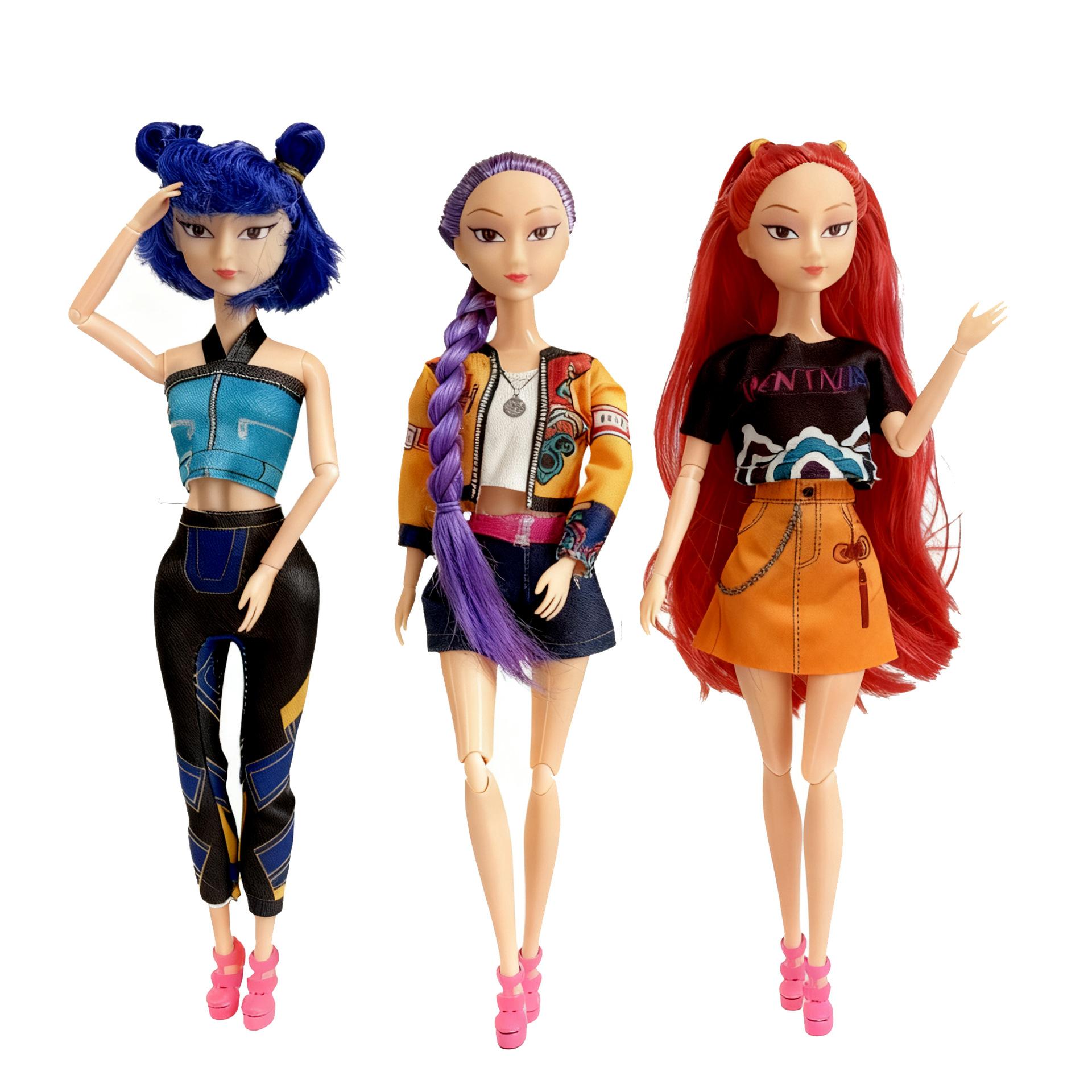 K-Pop Girl Group Dolls: Lumi, Zoe, & Mira - Collectible Figures & Children's Toys (Gift Set)