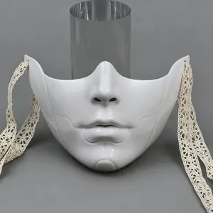 Lower Half Face Mask for Halloween Cosplay, Costume Decoration Masks for Men, Perfect for Parties and Events, Stylish and Comfortable Design