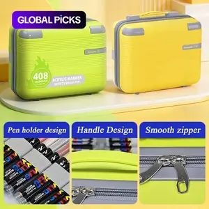 Guan Nan 360/408 Acrylic Markers, Art Marker Set, Creative Art Tools, Art Supplies Kit, Artist Brush Pen, New Generation Liquid Soft Tip Design, Portable Storage, Rich Colors, Ideal for Professional Artistry