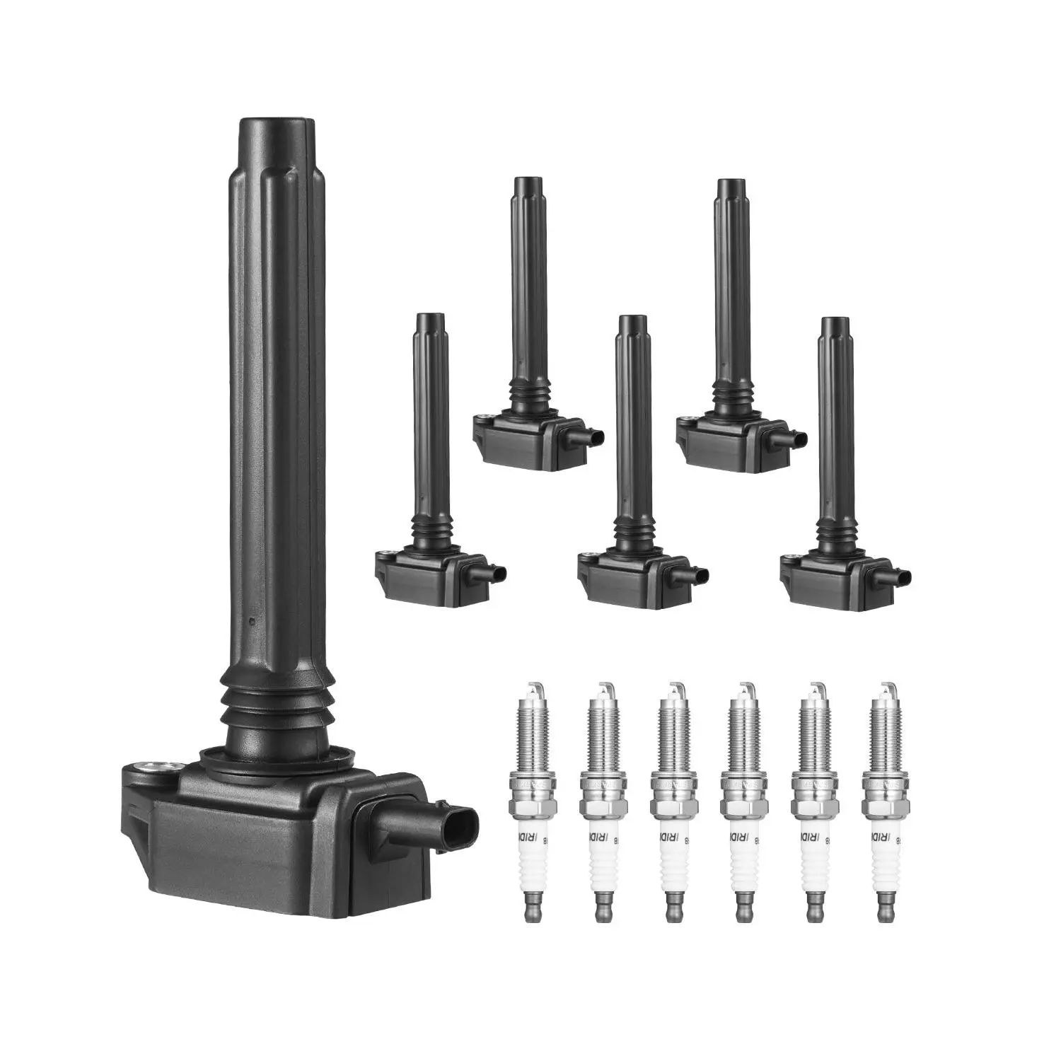 【DealsForYouDays】Ignition Coil Pack and Spark Plugs, Set of 6, Compatible with Dodge Grand Caravan Charger Durango Journey Avenger Challenger Jeep Cherokee Grand Cherokee Compass Chrysler Ram ProMaster 3.6L V6