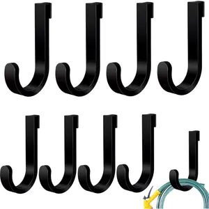 8 Pack Black J Shed Storage Hooks Compatible with Lifetime Sheds Shed Accessories Organization Parts Hanging Home Office Garage Bathroom Dressing Rooms Wall-Mounted Coat Racks
