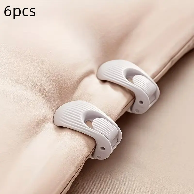 6pcs Bed Sheet Fasteners, Anti-Slip Transparent Nylon Clips, Strong Hold, Prevents Sliding and Wrinkles, Ideal for Home, Hotel, Spa, Bed Sheet Holders