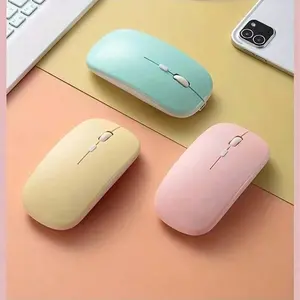 Macaron Color Wireless Silent Mouse for iPad and Laptop, Universal Wireless Mouse, Compact Portable Design, No Battery Included