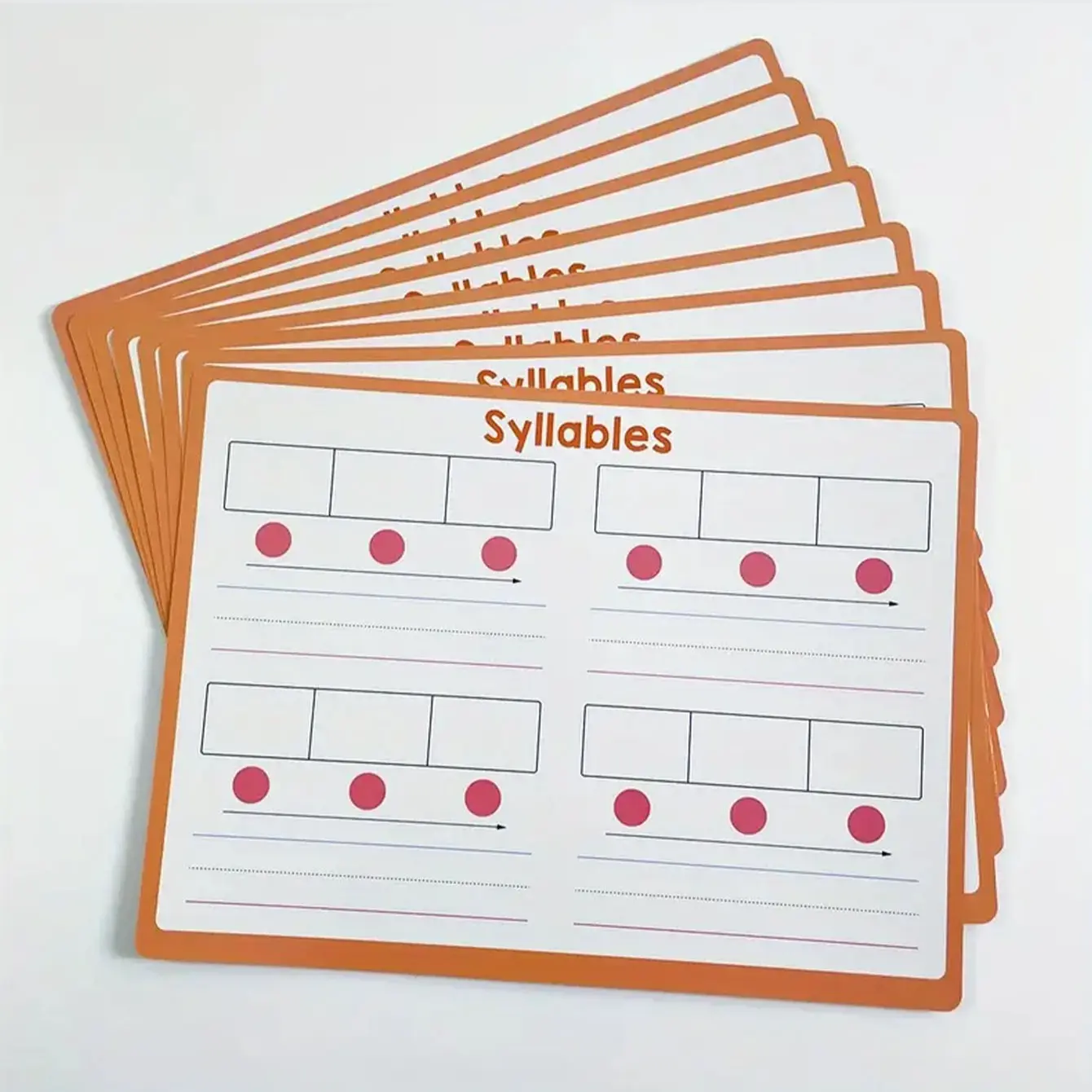 Eraser Board Set for Early Education, Reusable Writing Practice Sheets, Ideal for Kids Learning Phonics, Home & Classroom Use