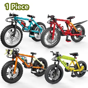 Mountain Bike Building Blocks Model, Assembly Simulation Bike Toy, Educational Puzzle for Boys, Building Blocks Model, Home Decoration Ornaments