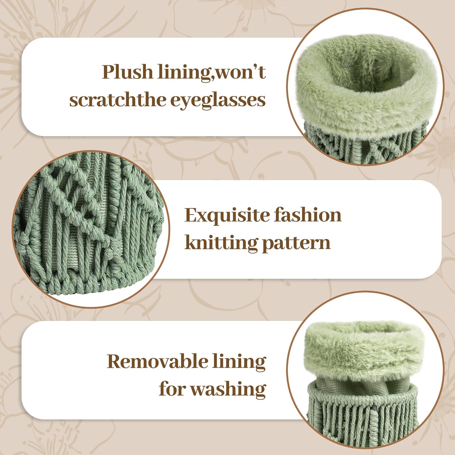 Glasses Holder for Nightstand Boho Decor Eyeglass Holder Stand for Office Desk Organizer