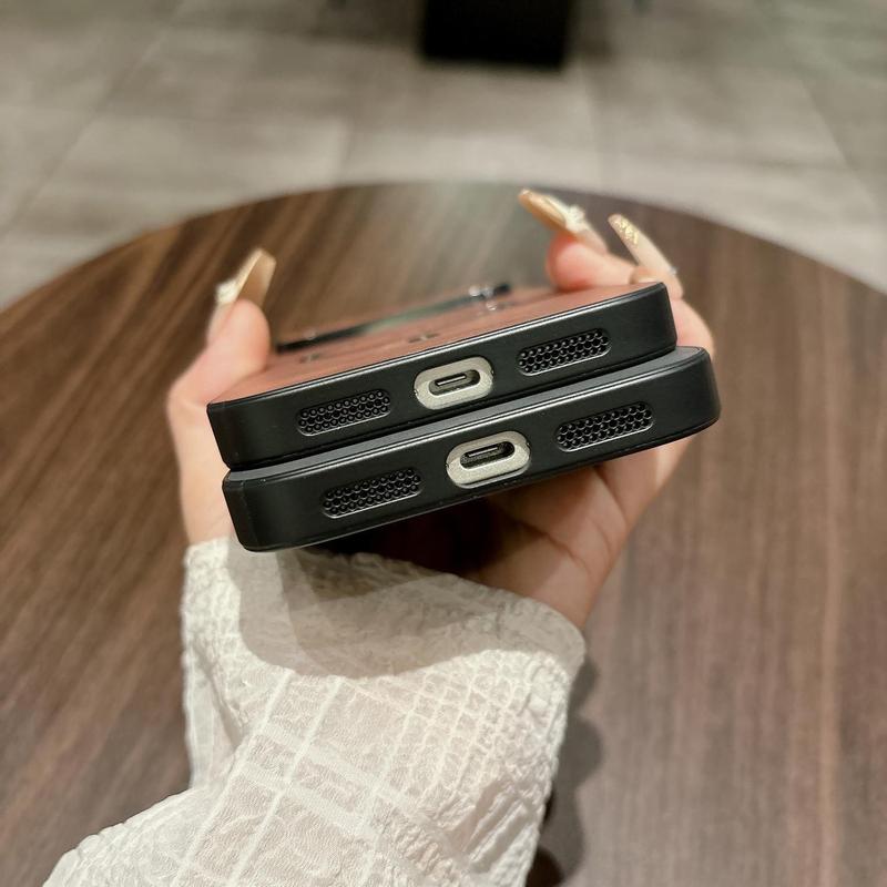 OREKROY Elk Deer Design PU Leather Phone Case For iPhone 17 16 15 14 13 12 Pro Max Shockproof Magnetic Bumper Case Compatible with Mag Safe Wireless Charging Anti-Scratch Camera Protection