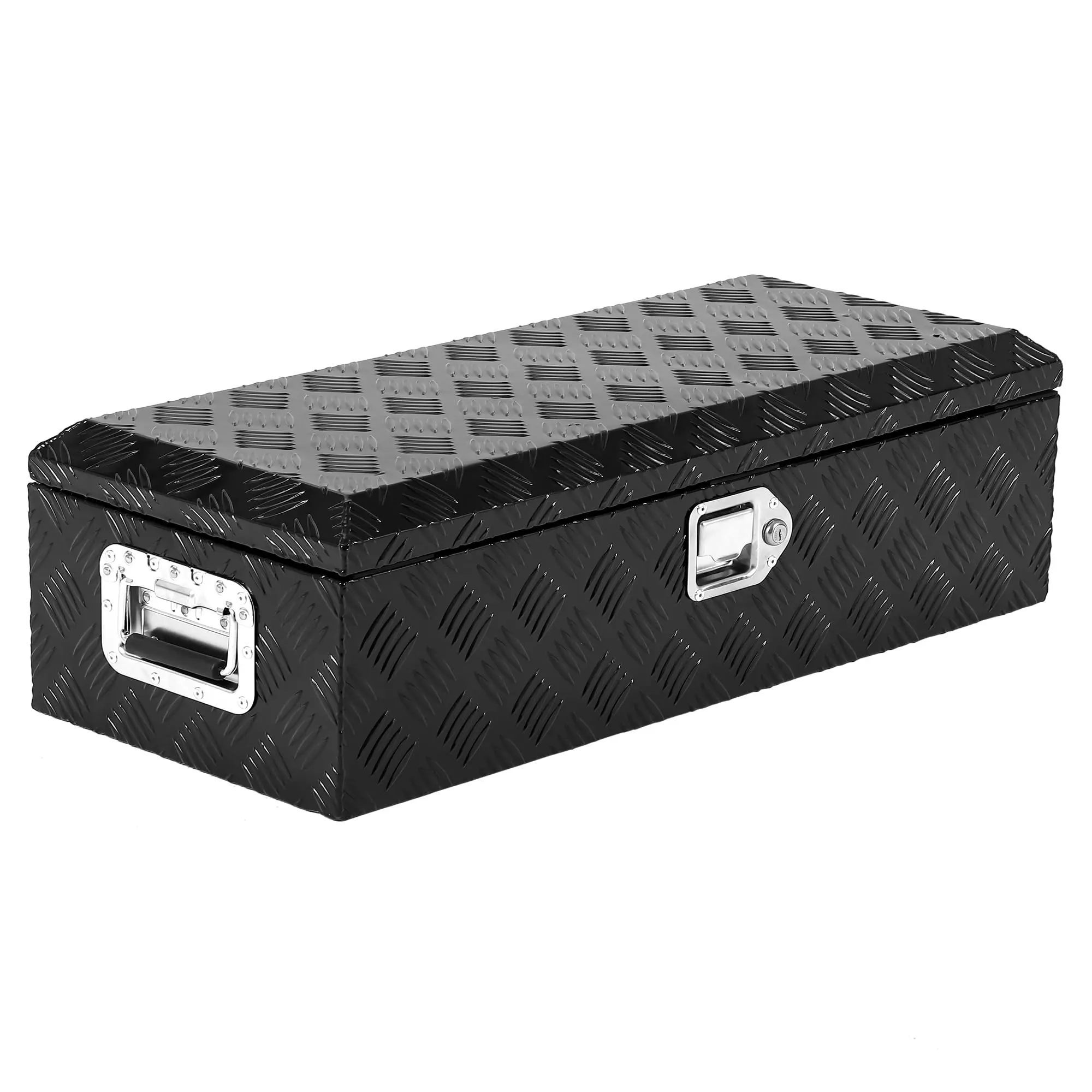 48" & 39" Aluminum Tool Box – Diamond Plate, Waterproof – Lockable with Keys – for Pickup/RV/Trailer – Heavy Duty