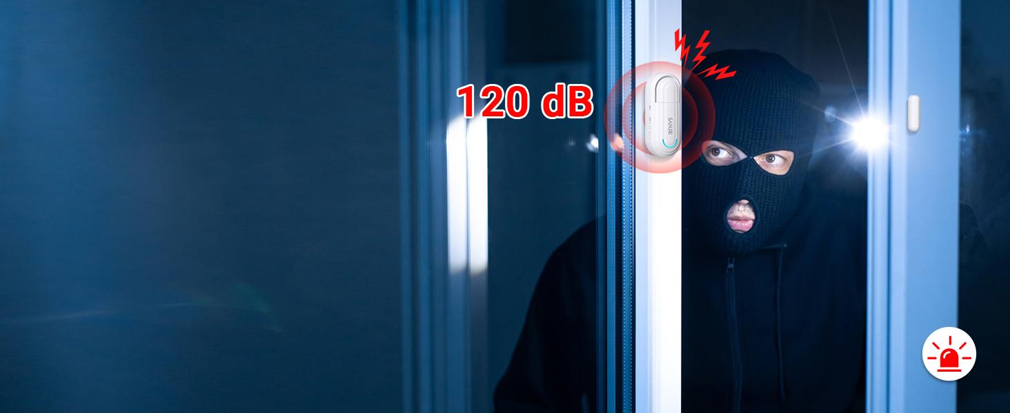 Volume Door Alarm Sensor for Home Security & Child Safety, 120dB Burglar Alarm with 4 Modes - Window & for Pool, Office, Shop, Business Volume Door Alarm Sensor for Home Security & Child Safety, 120dB Burglar Alarm with 4 Modes - Window & for Pool, Office, Shop, Business