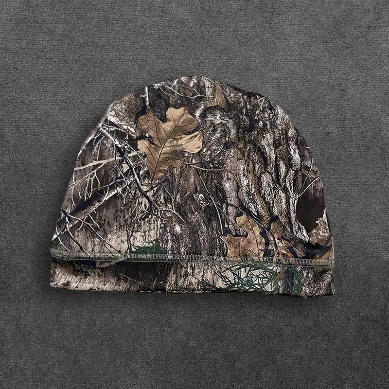 Fashionable casual versatile unisex irregular leaf pattern streetwear hat hip-hop retro cowl hat