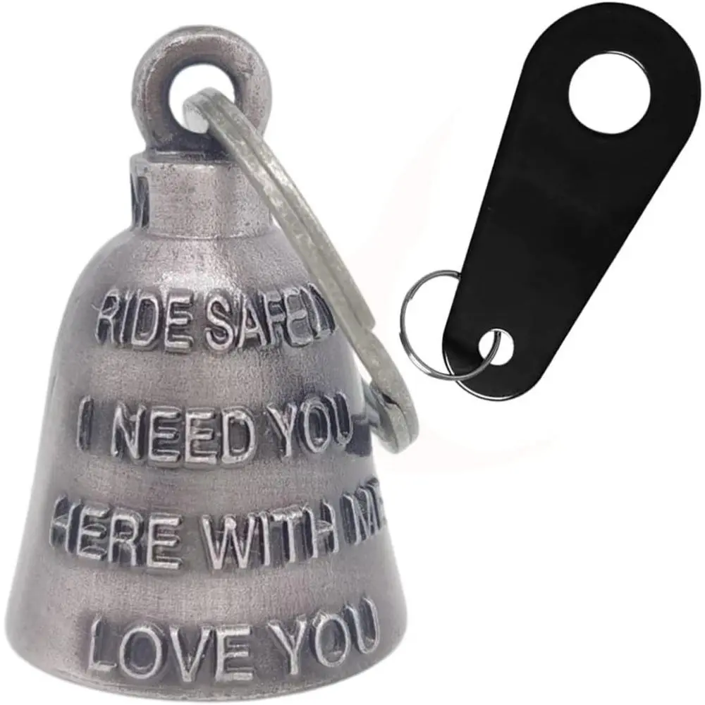Colorful Bell with Hanger For Motorcycle, Good Luck Bells & Accessories For Biker, Key Chain for Luck
