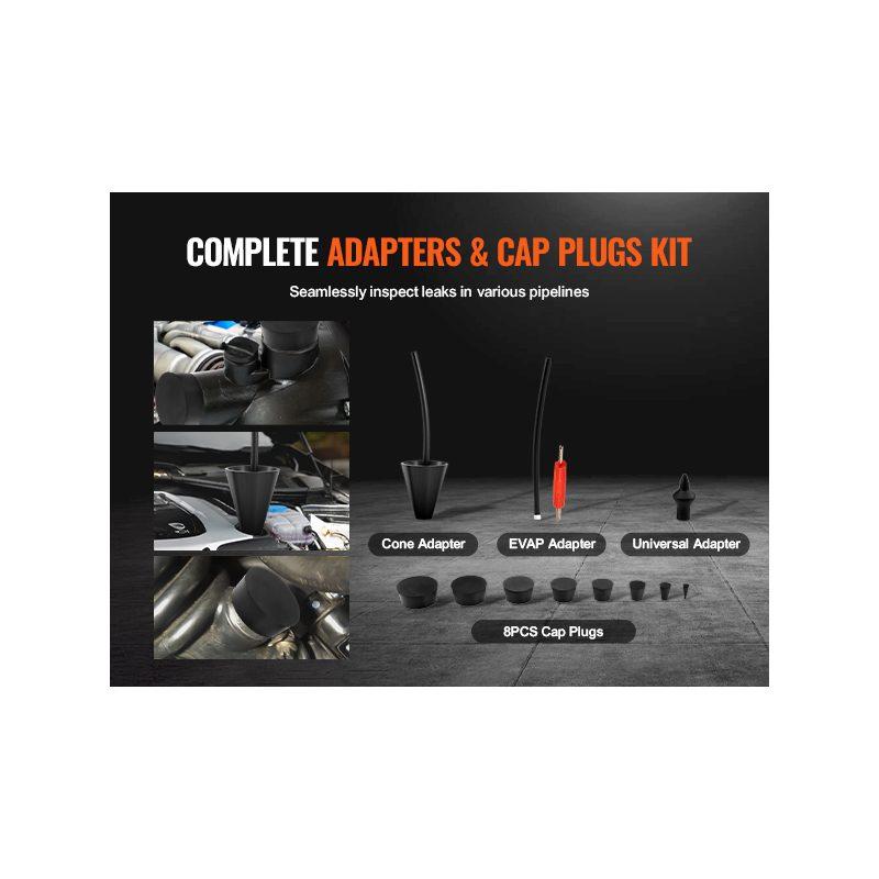 VEVOR Automotive Smoke Machine Leak Detector, EVAP Smoke Machine Leak Tester with Built-in Air Pump, Dual-Mode Vacuum Pipeline Fuel Diagnostic Detector for DC12V Cars, Motorcycles, Trucks, Boats, ATVs