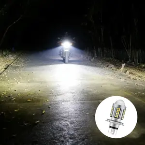 Ultra Bright Dual Color White Yellow Motorcycle LED Headlamp, Plug & Play H4 BA20D LED Head Light Bulb 12-72V
