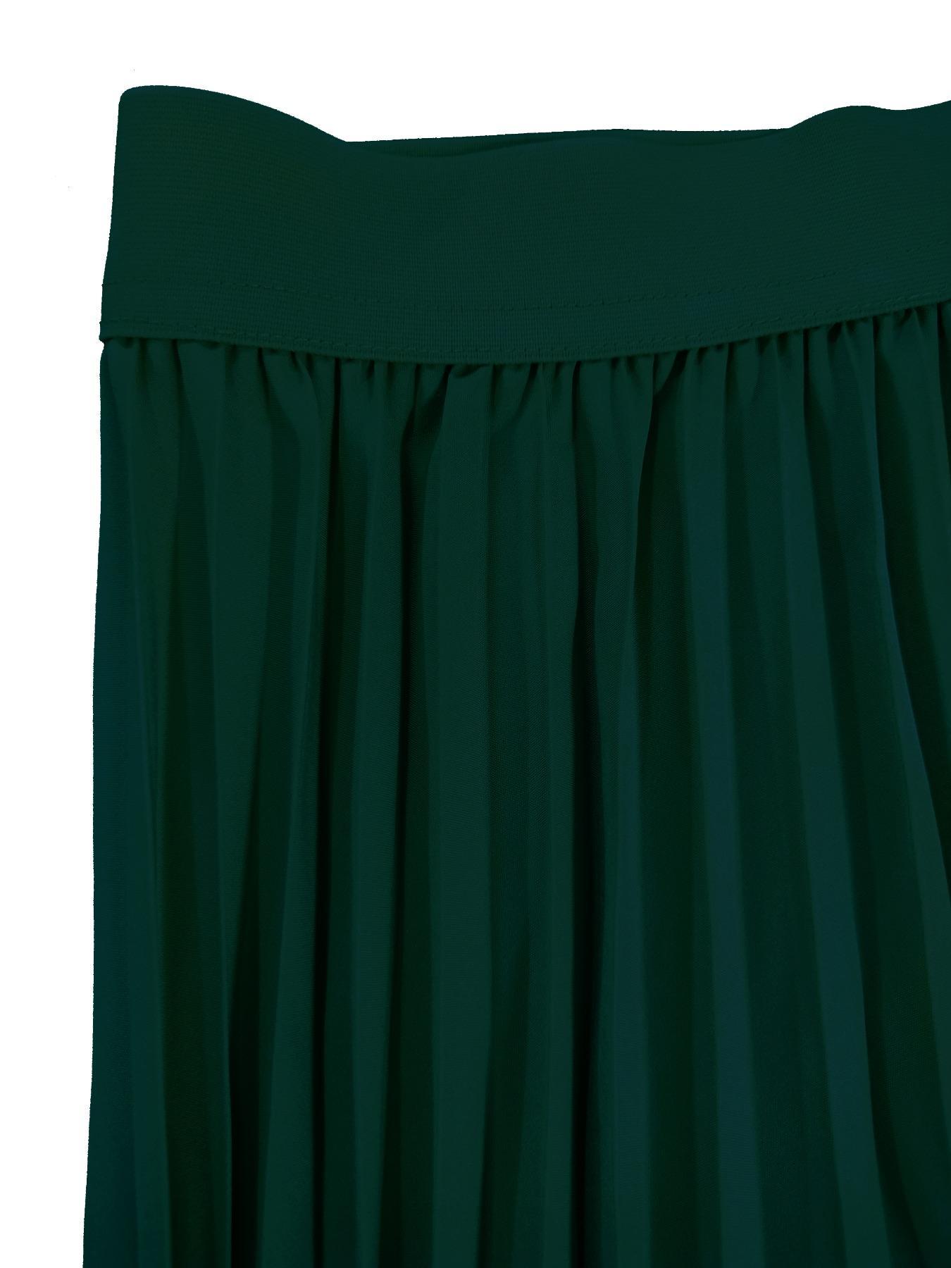 Women's Solid Color Pleated Skirt, Elegant Fashion Long Maxiskirt for Work Office Business, Ladies Spring & Fall Clothes, Formal Fashion Skirt, Flowy Pleated Skirts, Loose Skirt, Plain Color Skirt, Loose Feeling Skirt