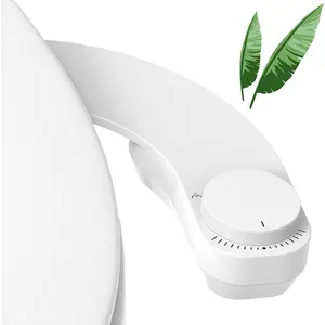 Left-Hand Non-Electric Bidet Attachment for Toilet - Ultra-Slim, Adjustable Water Pressure, Retractable Nozzles for Frontal & Rear Wash, White Knob - Women-Friendly, Synthetic Components, Durable, Easy Install, Easy-to-Use