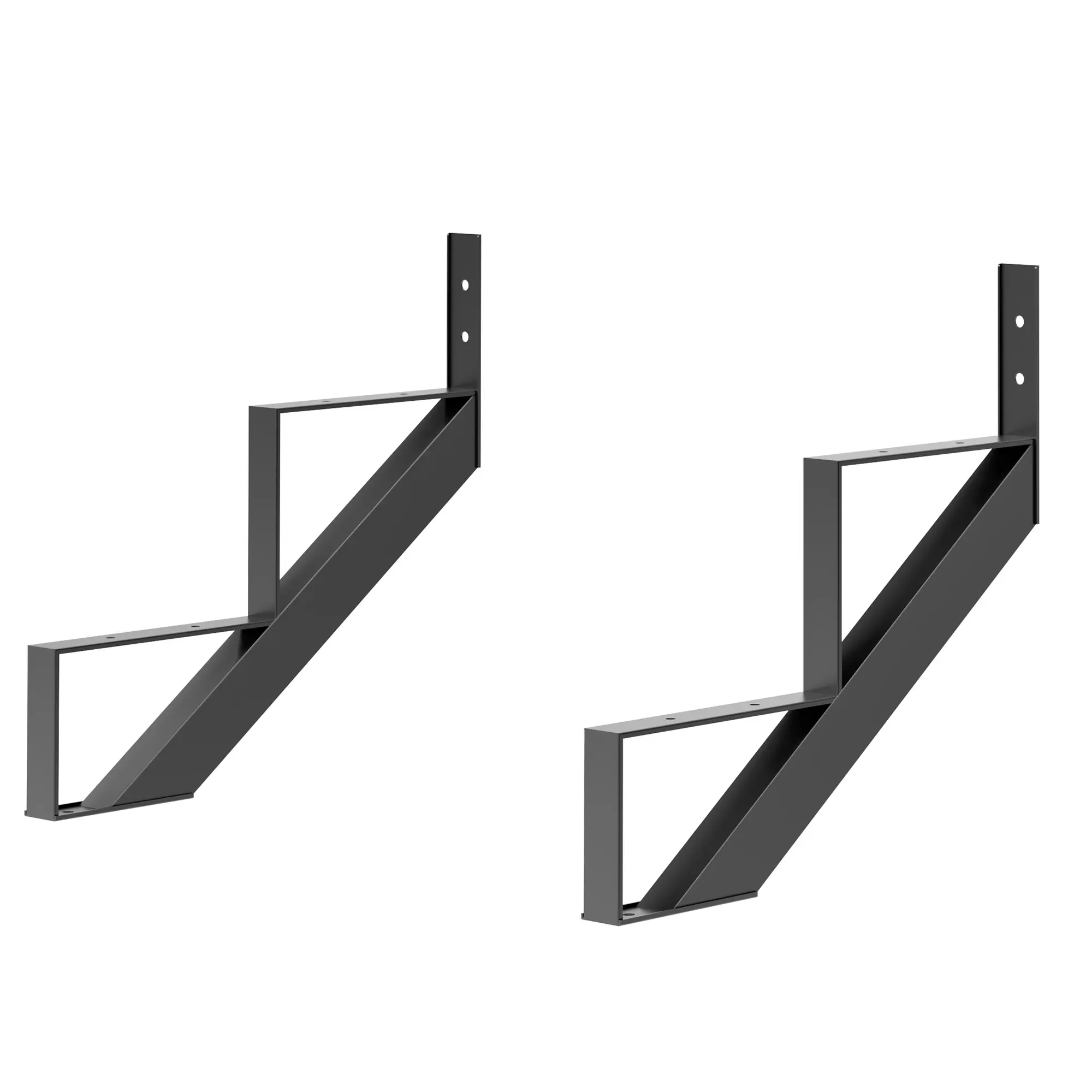 Heavy Duty Steel Stair Stringer 2-Pack, Rustproof Powder Coated Deck Frames, 3000 lbs Weight Capacity, Pre-Drilled with Hardware for 1-7 Step DIY Outdoor Patio Hot Tub Use