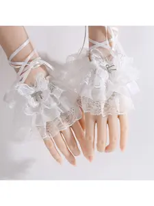 Lolita lace arm cover, lolita sexy sleeve cover for women, Korean-style gloves, bell-sleeve bow
