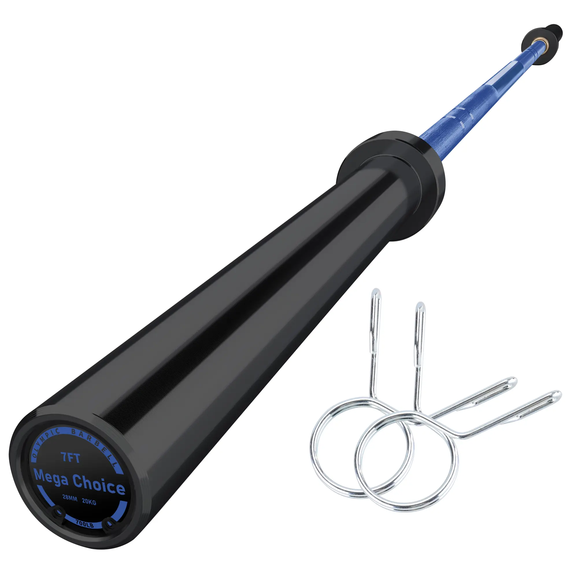 7FT International Games Barbell – 700LB Weight Capacity – Secure Knurled Grip – Compatible with 2" Plates – Ideal for Bench Press, Squats, Deadlifts, Powerlifting, Home Gym – Copper Sleeves