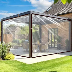 Plastic Tarps Heavy Duty Waterproof - 6x10 Clear Tarp with Grommets for Patio Greenhouse Tarpaulin for Outside Chicken Coop Porch Gazebo Plant Garden Lonas