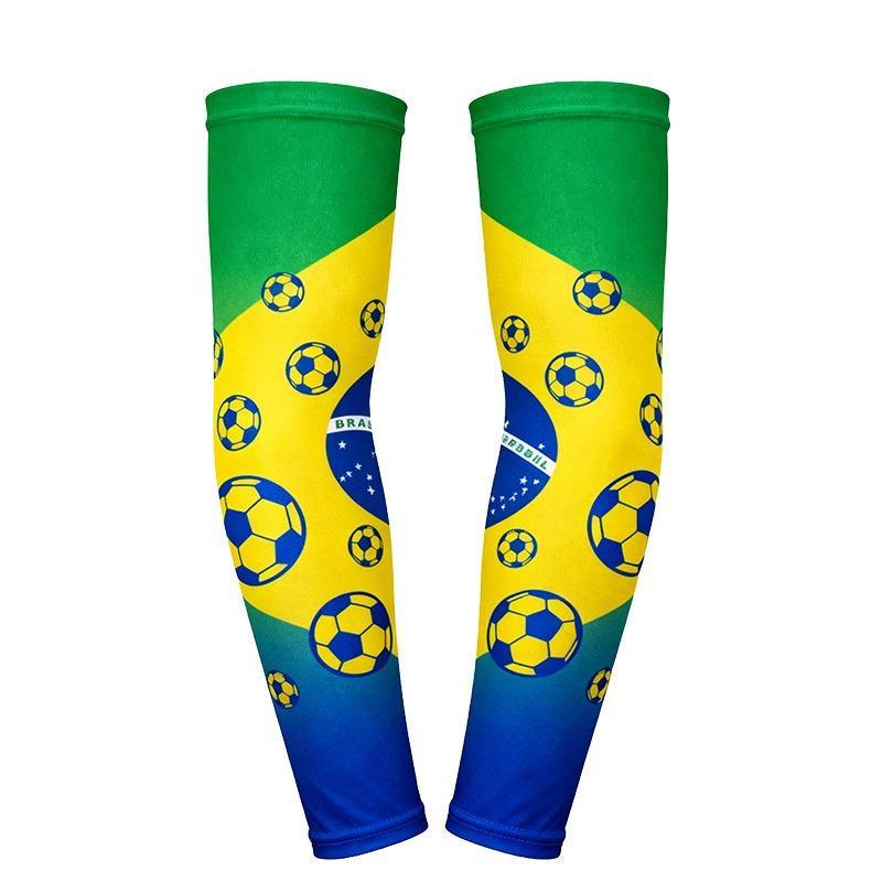 2026 World Cup Fan Arm Sleeves Sun Protection Breathable Stretch Team Spirit Wear Soccer Stadium Accessories For Usa Mexico Canada Supporters