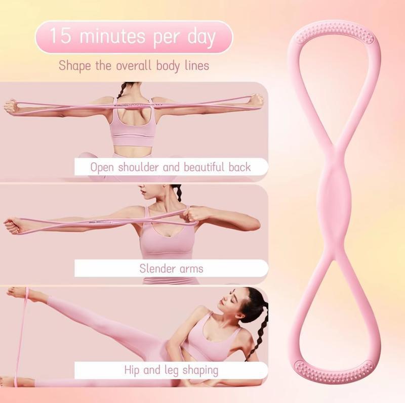 Resistance Bands Figure 8 Exercise Bands for Women 8 Shaped silicone Material for Arms Chest Expander