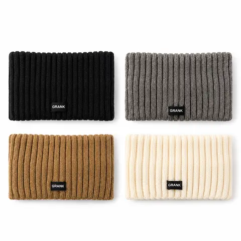 Women's 4-Pack Ribbed Knit Ear Warmer Headbands, Open-Top Design for Ponytails, Buns and Winter Outfits